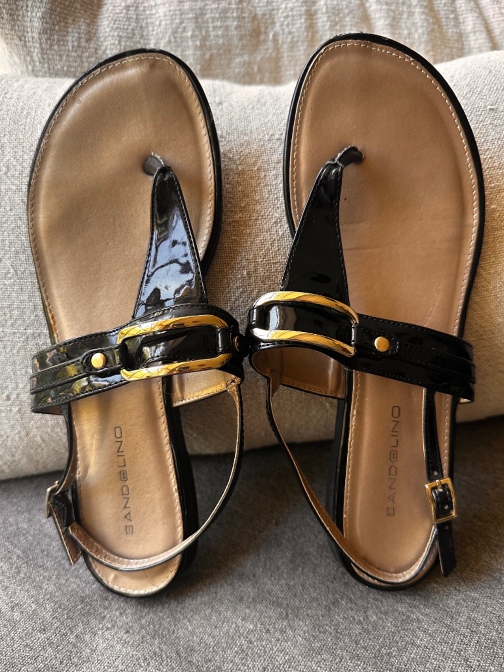 Bandolino Black Patton Sandals 8.5
